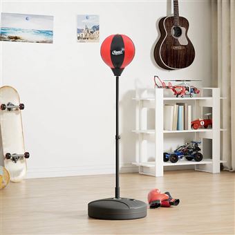 Conjunto bola boxe com luvas e bomba vidaXL | ajustável em altura 81-122 cm - 1