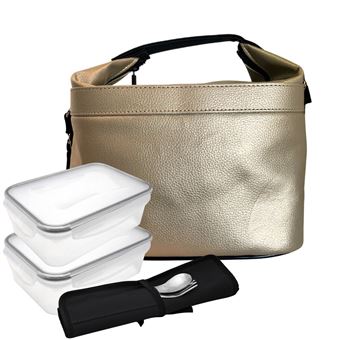 Conjunto Lancheira Smartlunch Cubic | 2 x 500 ml - Dourada - 1