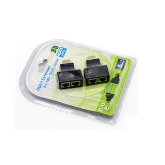 Extensor HDMI OnShop até 30 Metros via Cabo LAN Ethernet RJ45 Cat5e/6 Preto