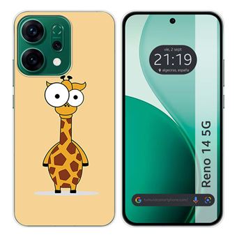 Capa Tumundosmartphone de silicone para Oppo Reno 14 5G | Desenhos de design de girafa - 1