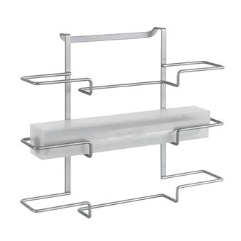 Gancho Triplo Metaltex Galileo | Acabamento Polytherm® - Prateado - 1