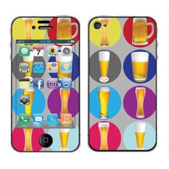 Adesivo RoyalSticker Para Apple Iphone 4 4s (sticker : Beer Glasses) - 1