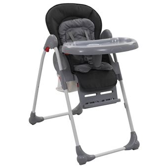 Cadeira de refeição para bebé vidaXL | Cinzento - 1