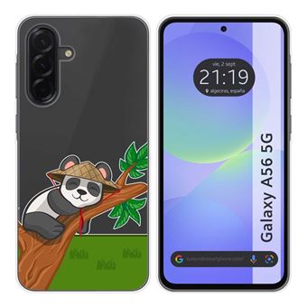 Capa TUMUNDOSMARTPHONE de Silicone Transparente para Samsung Galaxy A56 5G Panda Design Desenhos - 1