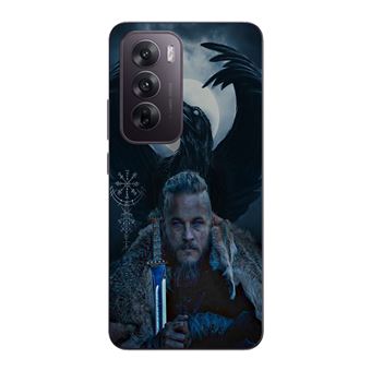 Capa Maniacase para Oppo Reno 12 pro 5G | Vikings Ragnar Lothbrok Corvo - 1