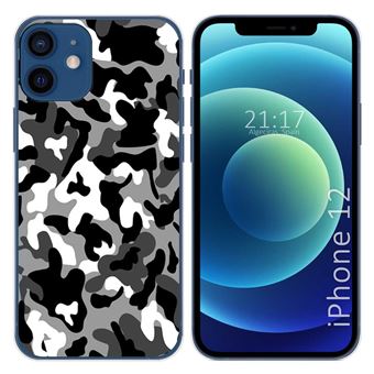 Capa Tumundosmartphone de Gel TPU para iPhone 12/12 Pro (6.1) Design de desenhos de camuflagem de neve - 1