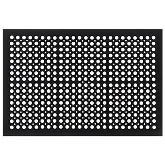 Tapete de porta retangular vidaXL | 60x90 cm | borracha - 1