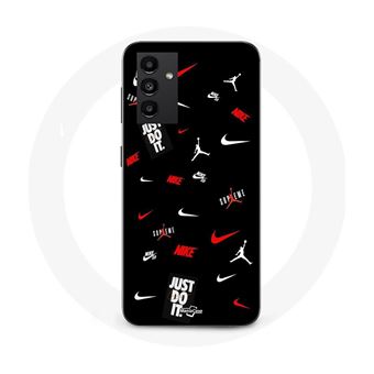 Capa Maniacase para Samsung Galaxy A54 5g nike jordan branco vermelho fundo preto - 1