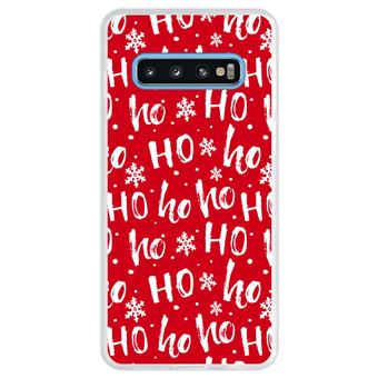 Capa Hapdey Para Samsung Galaxy S10 Design Pai Natal Padrão Hohoho Capa de Silicone Flexível Em TPU - Transparente