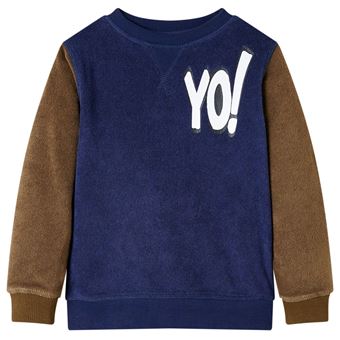 Sweatshirt para criança | vidaXL | azul-marinho escuro 140 | 9 a 10 anos - 1