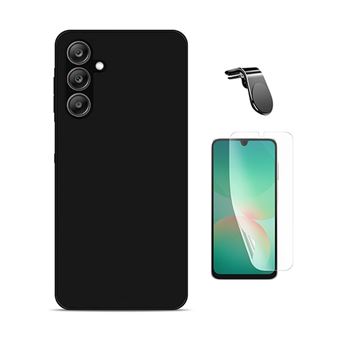 Kit Película Hydrogel Frente + Capa Silicone Líquido + Suporte L Phonecare para Samsung Galaxy A17 | Preto - 1