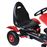 Go Kart HomCom Carro de Pedais Desportivo com Embraiagem, Travões e Assento Ajustável para Crianças 3-8 Anos de Carga 50kg 80x49x50cm em Aço Vermelho_2