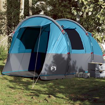 Tenda de campismo túnel vidaXL para 4 pessoas | impermeável | azul - 1