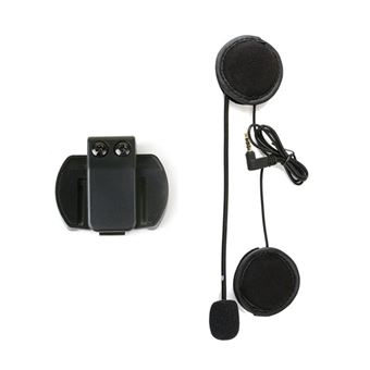 Clip de Fixação e Auriculares Ejeas V4 e V6 com Microfone para Capacete Intercomunicadores | Preto - 1