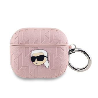 Capa para AirPods 3 Karl Lagerfeld | Monograma com Cabeça de Karl em Relevo | Rosa - 1
