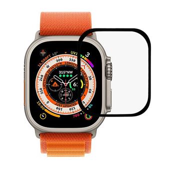 Protetor de Ecrã de Vidro Temperado RURIHAI textura de fibra de carbono para Apple Watch Ultra 49mm - transparente - 1