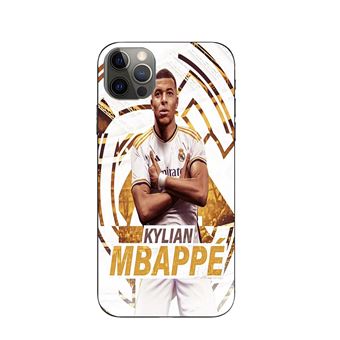 Capa Maniacase para iPhone 15 pro Kylian Mbappe Real Madrid wallpaper celebration - 1