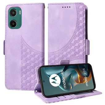 Capa FLOODKING para Motorola Moto G05 | Design Acolchoado | Couro PU Premium | Roxo - 1