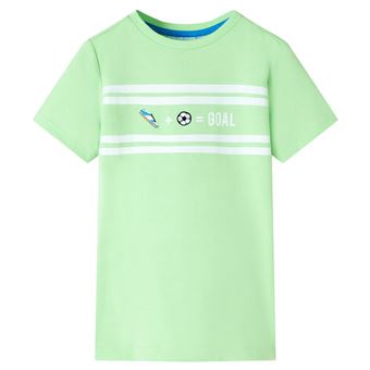 T-shirt para criança vidaXL | verde-néon 116 | 5 a 6 anos - 1