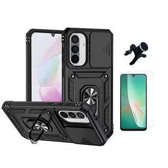 Kit Película Protectora de Hydrogel Frente + Capa de Proteção Militar Magnética Janela + Suporte Magnético Com Pernas Gift4Me para Samsung Galaxy A17 5G - Preto - 1