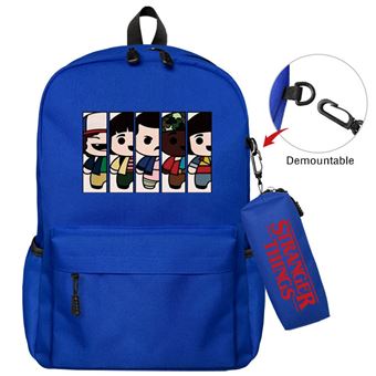 Mochila Infantil Good Deal Stranger Things AC673 | 50x15x12 cm - Azul - 1