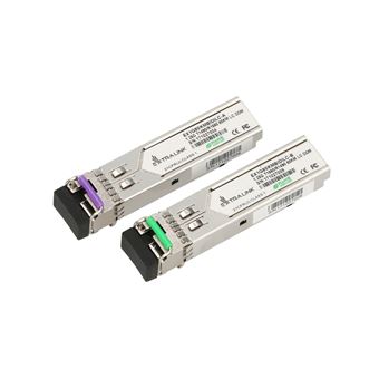 Módulo de Transcetor de Rede Extralink SFP WDM Módulo SFP 1.25G 1,25Gbps, 1490/1550nm, single mode, 80km, LC, DOM, pair | Metálico - 1