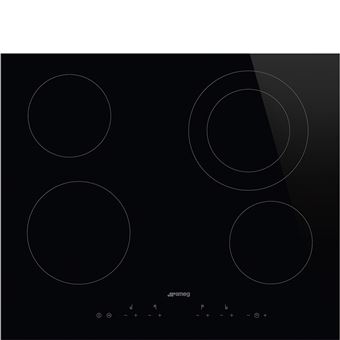 Placa de Vitrocerâmica Smeg Universal SE364ETD | Elétrica | 60 cm | 4 Zonas | Preto - 1