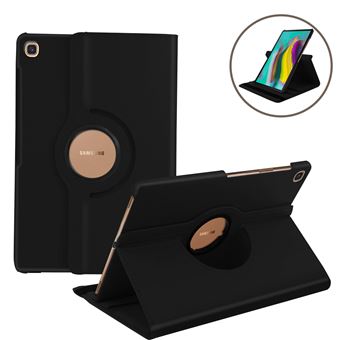 Capa Livro Avizar para Samsung Galaxy Tab S5e Giratória 360º com Função de Suporte Preto - 1