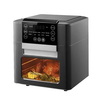 Air Fryer com Forno Multifuncional DAM | 1350W | 12L de Grande Capacidade | Janela de Visualização | Bandeja Dupla | Painel Táctil e Compartimento para Vapor | Preta - 1