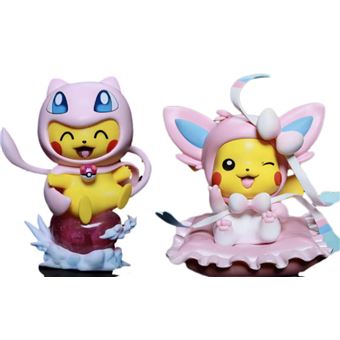 Figura Anime EZII pocket monster Pikachu 13 PINK YELLOW 2 em 1 - 1