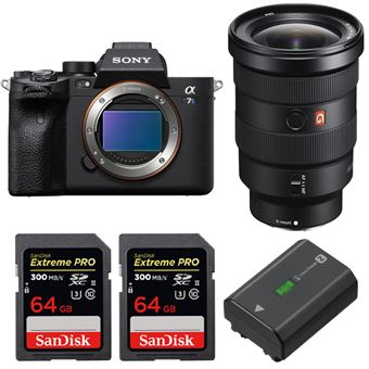 Câmara Sony Alpha a7S III + FE 16-35mm f/2.8 GM + 2 SanDisk 64GB Extreme PRO UHS-II 300 MB/s + 1 Sony NP-FZ100 - Preto - 1