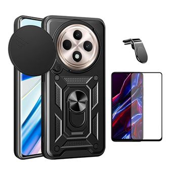 Kit Vidro + Capa Magnetic Slide Window + Suporte L Phonecare para Oppo Reno12 F 4G | Preto - 1