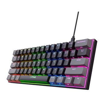 Teclado Gaming com Fios Trust GXT 867 Acira | Idioma: Inglês US | Preto - 1
