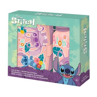 Garrafa de Alumínio 500ml + Caixa de Lanche Disney Stitch - 1