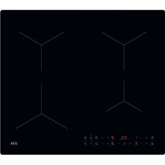 Placa de Indução AEG Placa de indução TN64IA0BIB de 4 zonas e 60 cm | Elétrica | 58 cm | 4 Zonas | Preto - 1