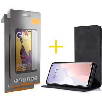 Pack 2 x Película de Vidro Temperado Full + Capa skyhe para Xiaomi Redmi Note 13 Pro 5G PRM Flip Cover Preto - 1