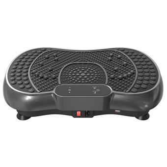 Plataforma vibratória BIGZZIA | com cordão e controlo remoto | suporte Bluetooth |com corda de saltar metálica | Preto - 1