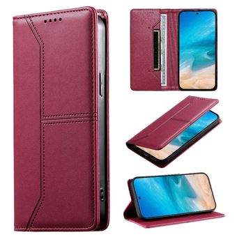Capa ZURSANA para Xiaomi 15T | Pele PU | Compartimentos para Cartões | Suporte Dobrável | Fecho Magnético | Vermelho - 1