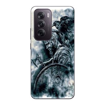 Capa Maniacase para Oppo Reno 12 pro 5G | Vikings Ragnar Lothbrok Escudo Corvo - 1
