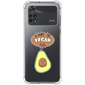 Capa Tumundosmartphone de silicone anti-choque para Xiaomi POCO M4 Pro 4G design Vegan Life desenhos - 1