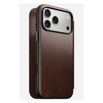Capa para Telemóvel Nomad Modern Leather Folio | Castanho - 1