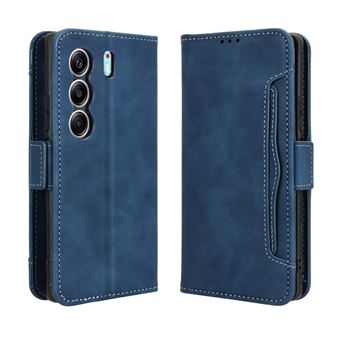 Capa FOXDOCK Protetora para Tecno Camon 40 4G | Suporte e Flip de couro PU | À Prova de Choque | Azul - 1