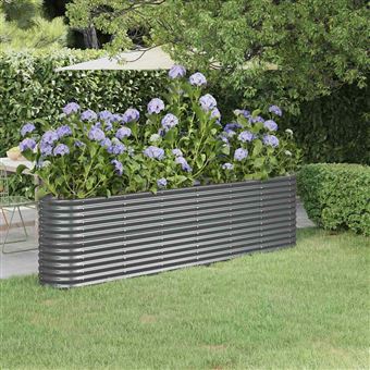 Canteiro Elevado de Jardim vidaXL | 260x40x68 | aço galvanizado antracite - 1