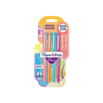 Papermate Flair caneta de feltro Médio Azul, Laranja, Rosa, Roxo 4 peça(s) - 1