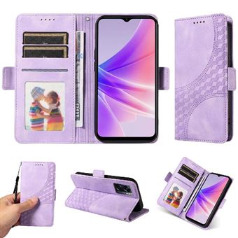 Capa FLOODKING para OPPO A77 4G | Design Acolchoado | Couro PU Premium | Roxo - 1
