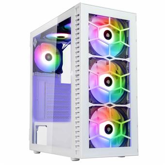 Caixa para Computador Kolink OBSERVATORY HF GLASS WHITE ARGB | Branco - 1