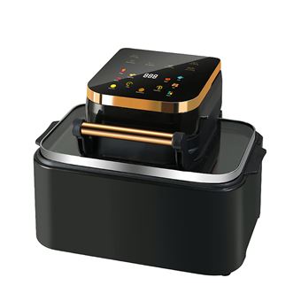 Fritadeira Multifuncional DAM | 1700W | 12L de Grande Capacidade | Alça Superior de Fácil Abertura e Janela Full Vision | Painel Táctil e Compartimento para Vaporizador | 40x28x30 cm | Preta - 1