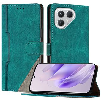 Capa FOXDOCK para Tecno Pova 7 Curve 5G 2025 | Fecho Magnético | Pele TPU Macia | 3 Compartimentos para Cartões | Função de Suporte | Verde - 1
