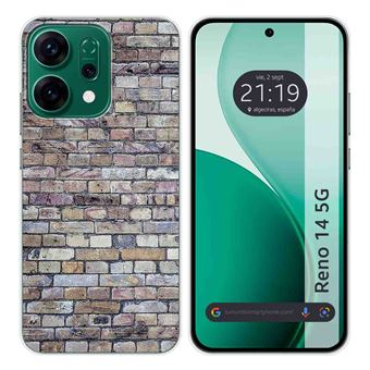 Capa Tumundosmartphone de silicone para Oppo Reno 14 5G | Brick Design 02 Desenhos - 1