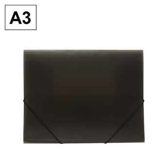 Capa com Elástico Pp Plus A3 Translúcido Fumado - 1
